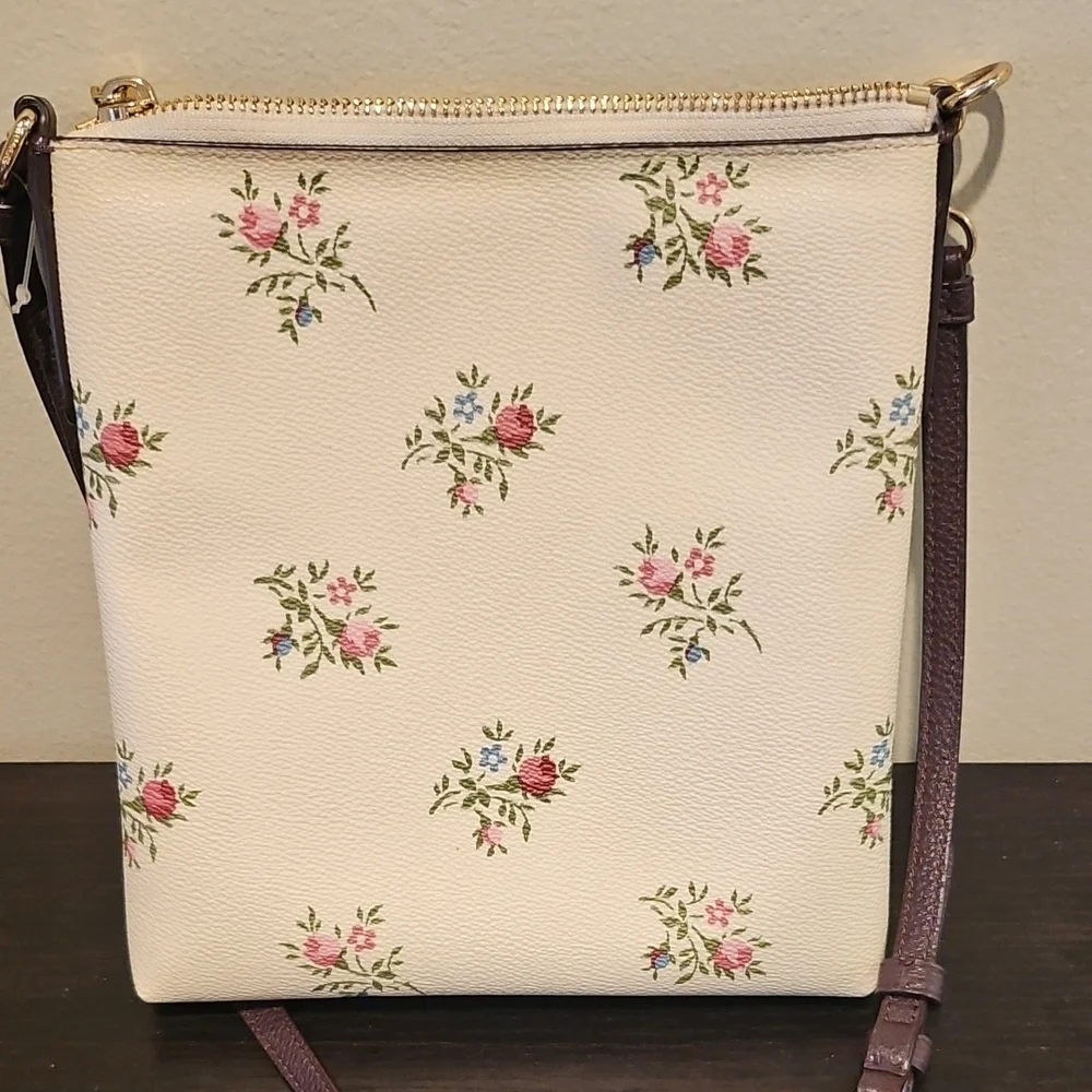 Coach Cream Floral Crossbody Bag - Picture 3 of 5